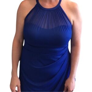 David’s Bridal Horizon Blue Sleeveless Formal Bodycon Dress